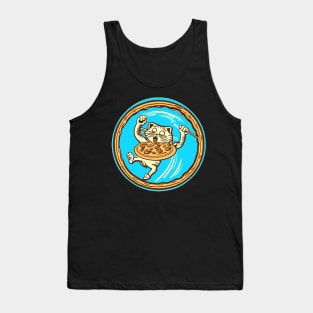 Cat Eating Spaghetti Tank Top